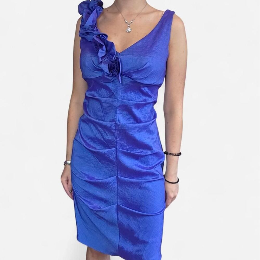 Sl-fashions Women's Blue and Purple Dress